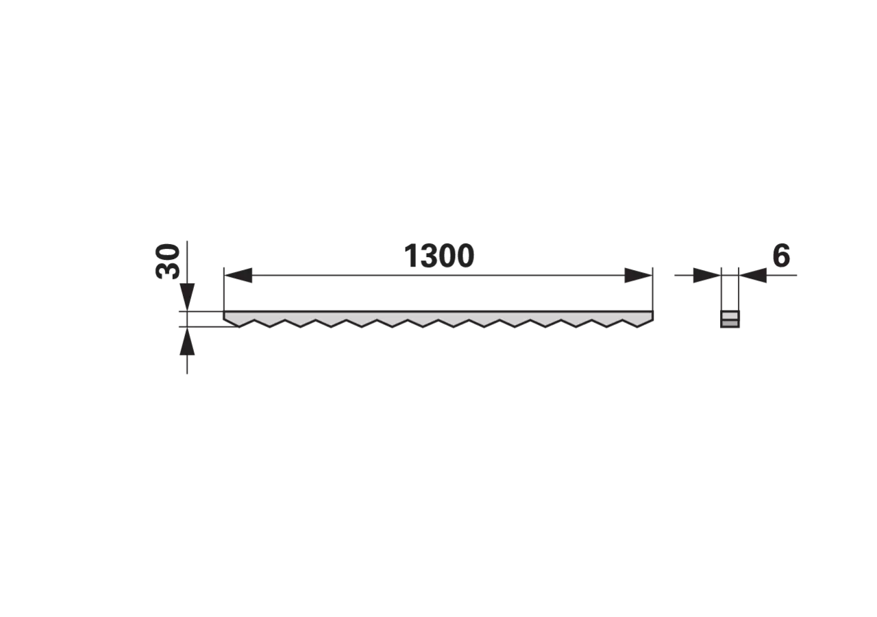 Zackenstab Länge 1300mm GartenShop24