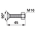 Planetenschraube M10 x 45 mm, Güte 8.8, mit Mutter, 10 Stück GartenShop24