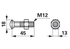 Scharschrauben M12x45 mm, Güte 5.6, mit Mutter, 10 Stück GartenShop24