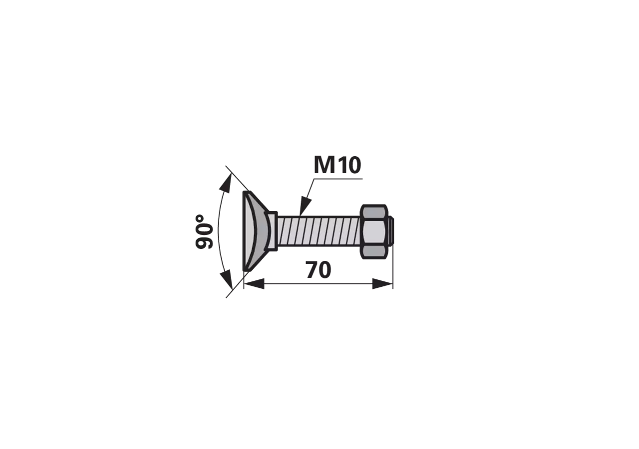 Planetenschraube M10 x 70 mm, Güte 10.9, mit mutter GartenShop24
