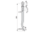 Schwergrubberstiel 70 x 22 mm, Länge 875, Lochabstand 45mm GartenShop24