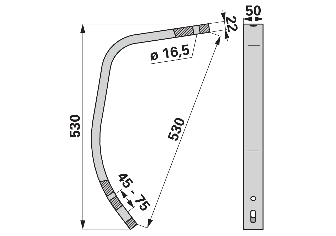 Unterfeder 50 x 22 mm Bellota