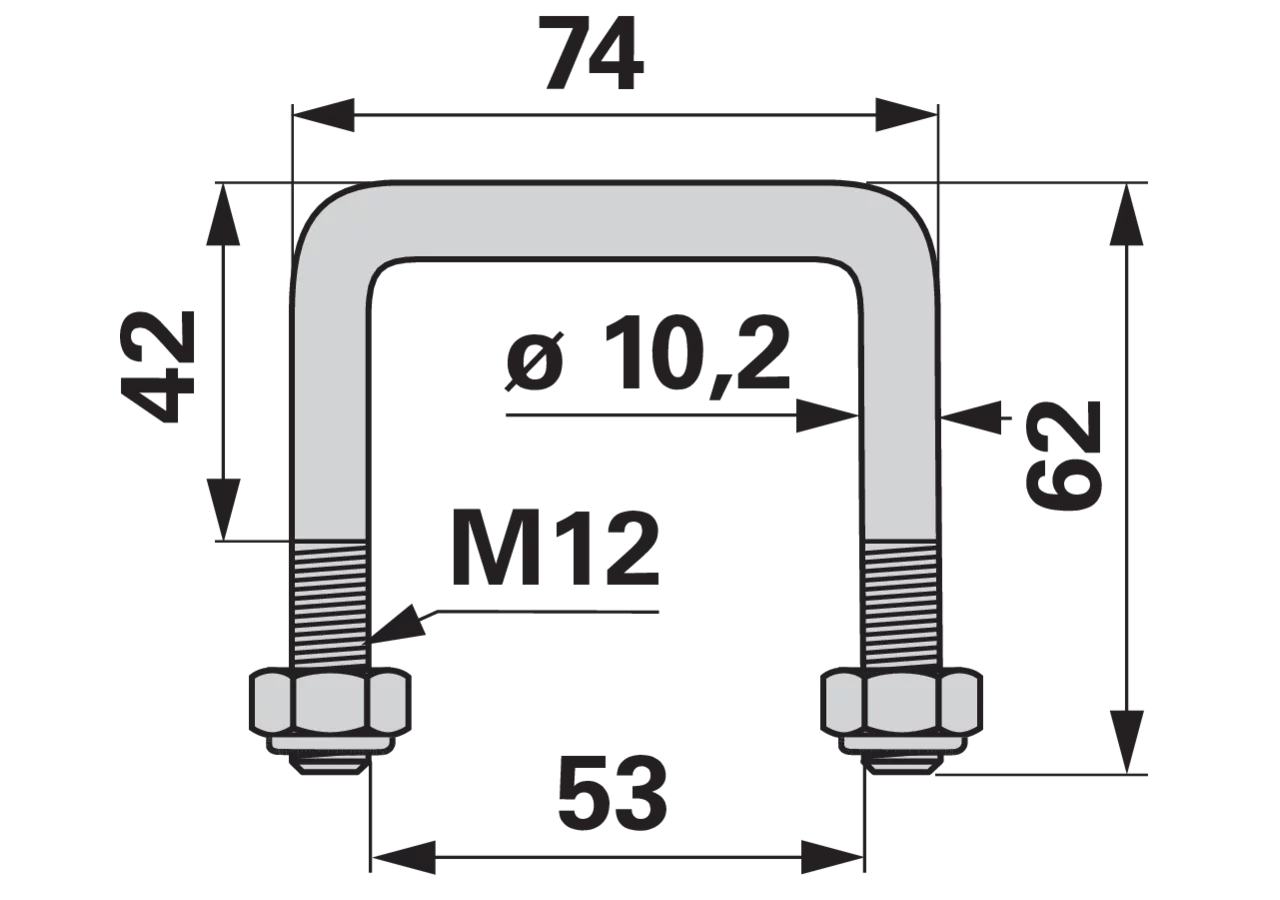 Bügelschraube M12, System Goliath Bellota