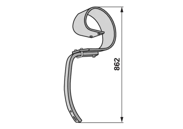 Blattfederzinke Einbauhöhe 673 mm, Lochabstand 45-75 mm GartenShop24