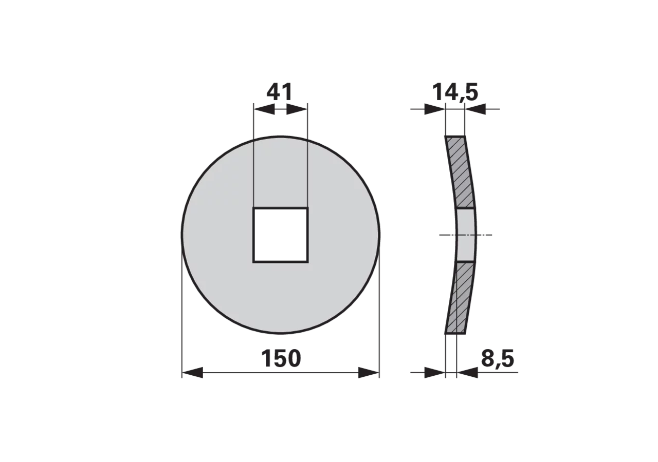 Vorschweißring für 40 x 40 mm Wellen GartenShop24