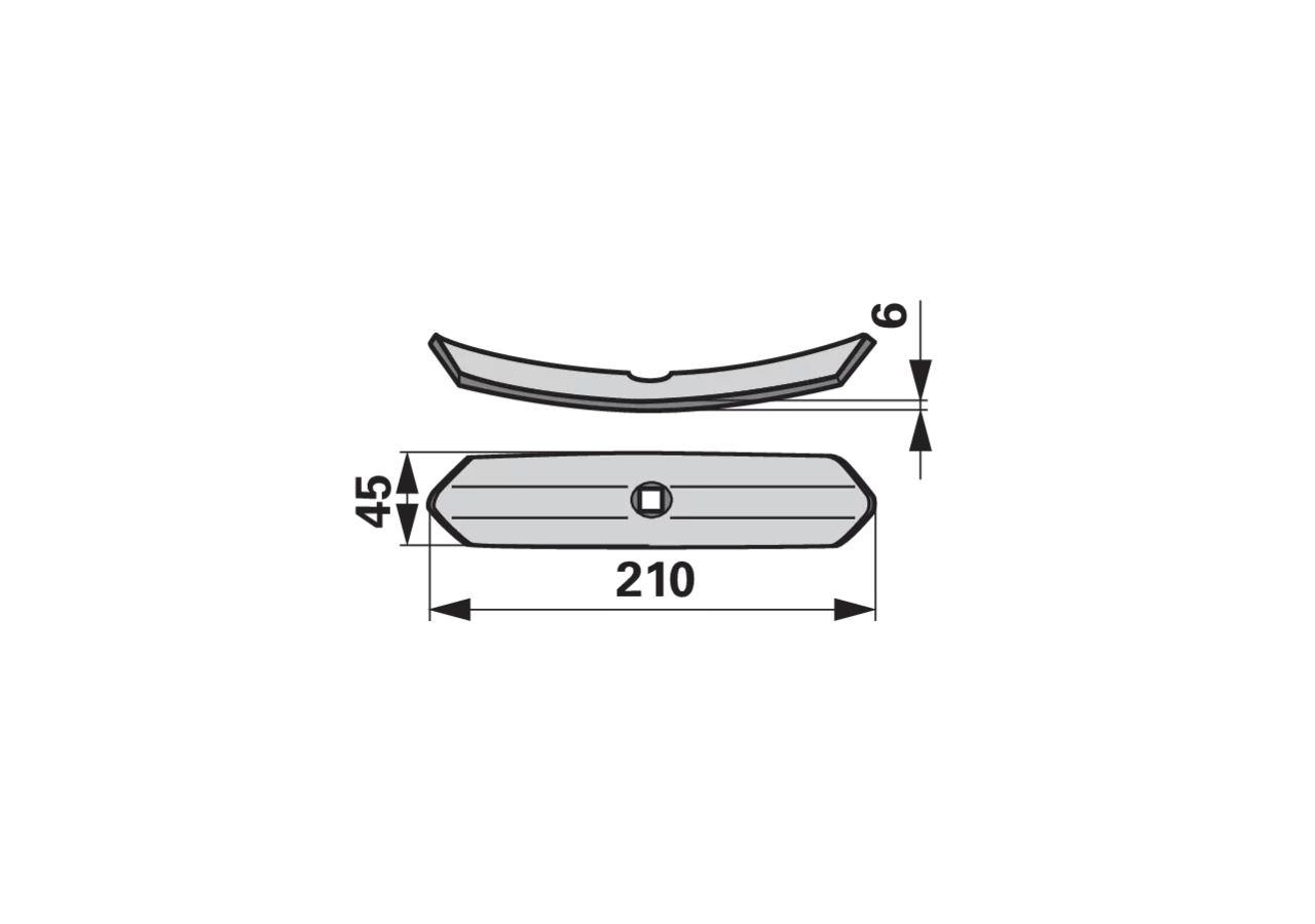 Normalschar 210 x 6 x 45 mm – passend für Treffler 006487 GartenShop24