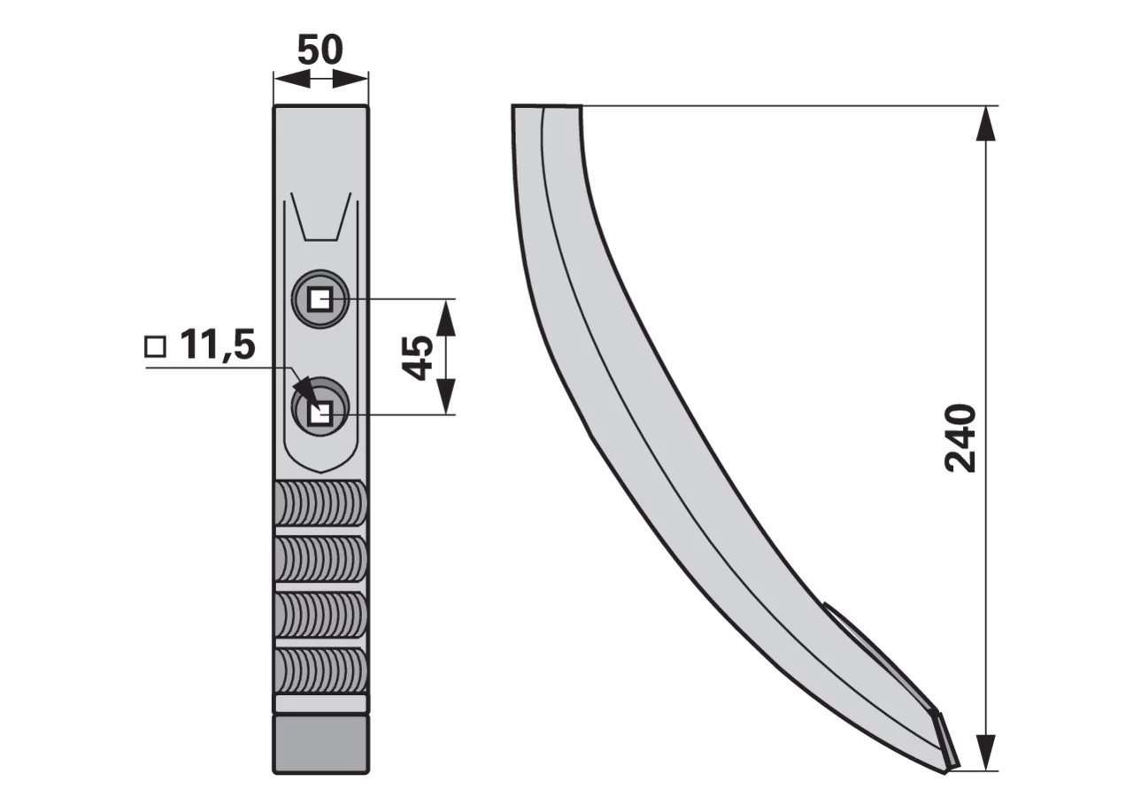 Scharspitze Hartmetall – passend für Horsch 00311177 AgriCarb