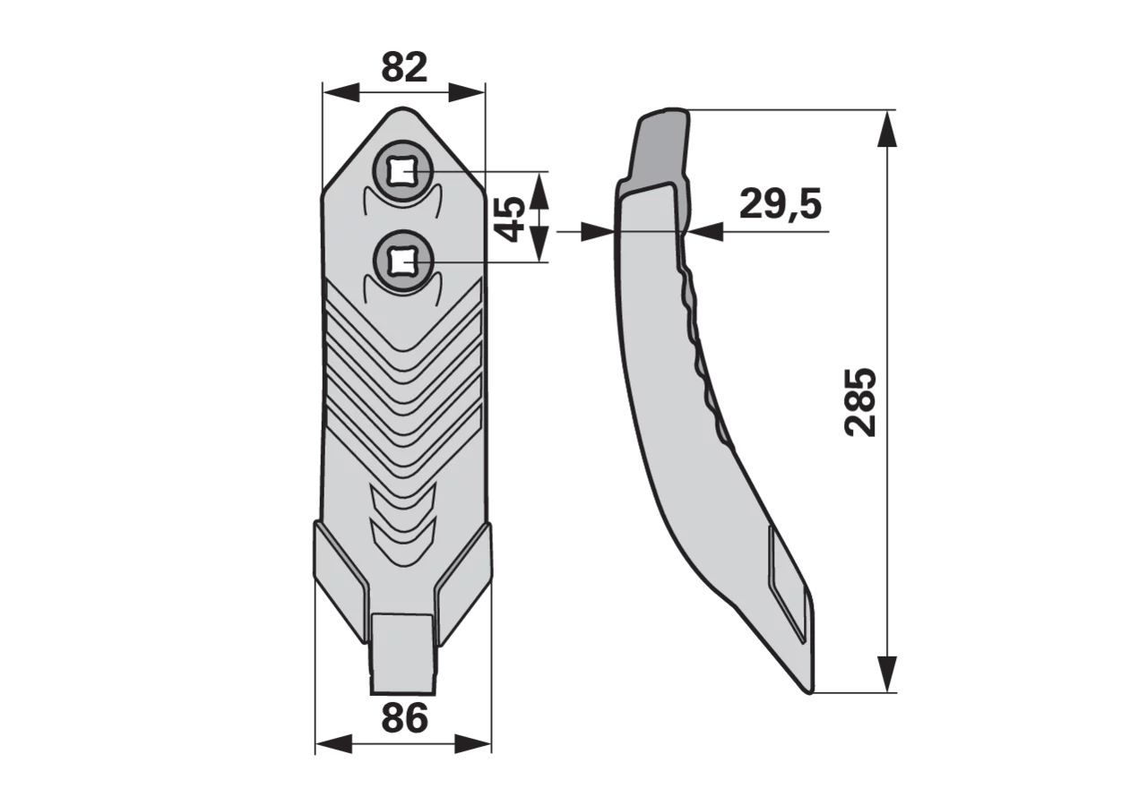Scharspitze HM – passend für Kuhn H212540 JPF