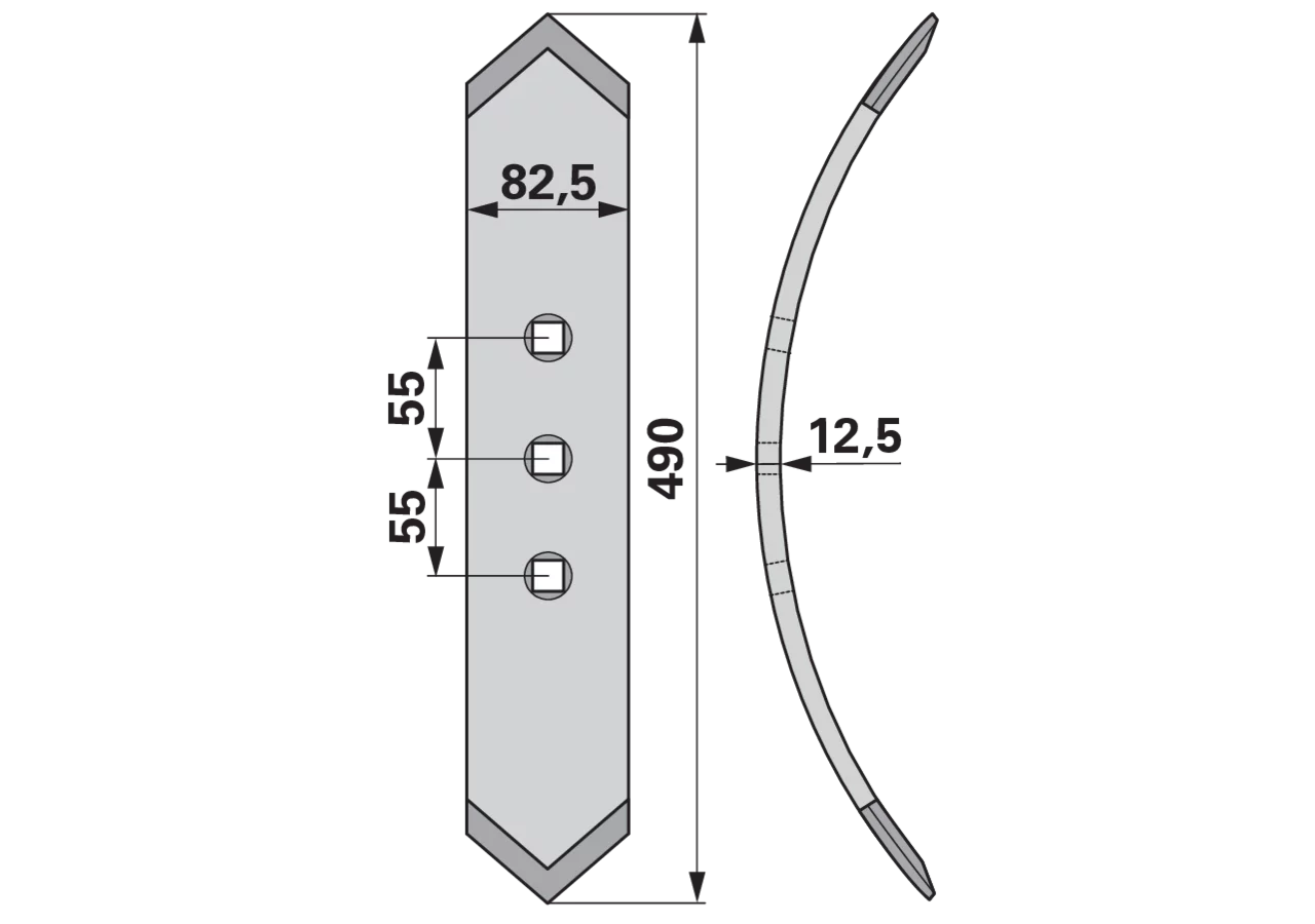 Vorschare – passend für Väderstad 444898-1 Breite 82,5 mm GartenShop24