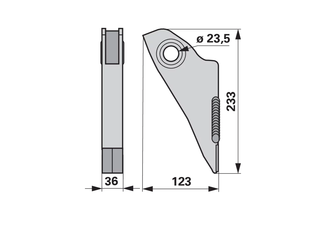 Spitze Hartmetall – passend für Simba P09148 AgriCarb