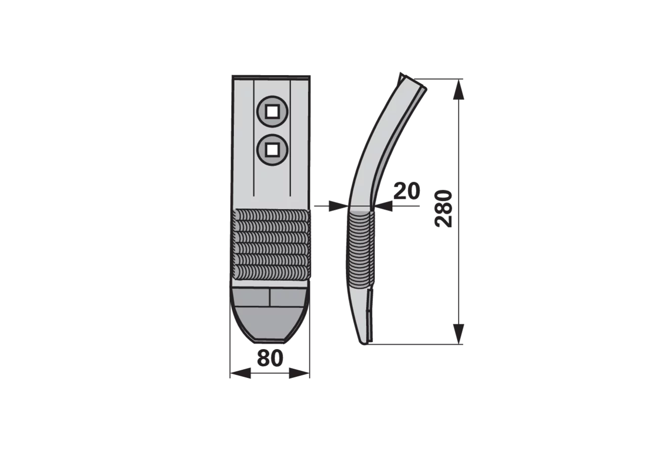 Scharspitze Hartmetall – passend für Väderstad 489233-1 Breite 80 mm AgriCarb