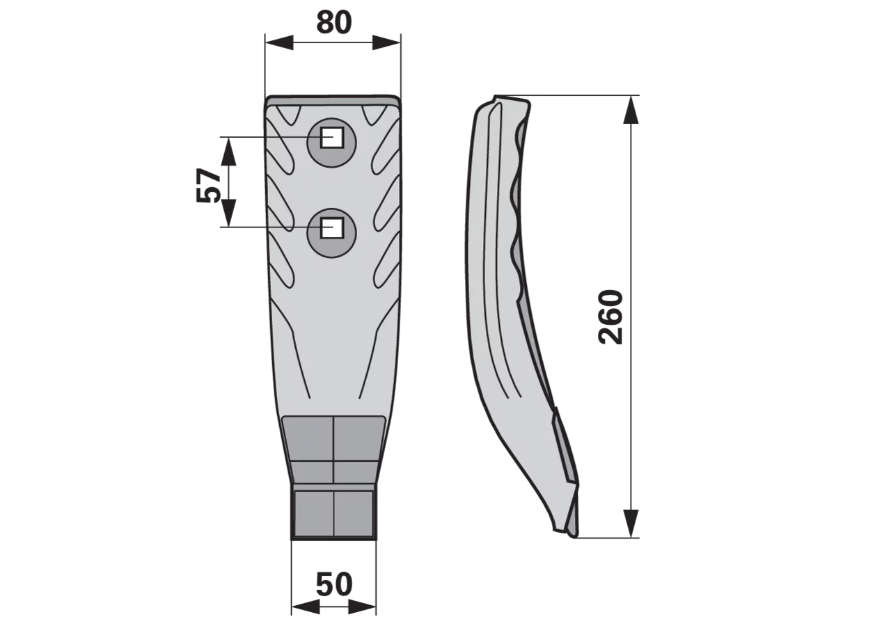 Scharspitze Hartmetall – passend für Horsch 3406850 AgriCarb