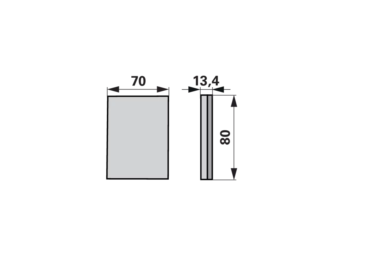 Verschleiβplatte 80 x 70 x 12 mm AgriCarb