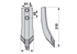 Scharspitze Hartmetall – passend für Pöttinger 9762.50.015.1 Breite 90 mm AgriCarb