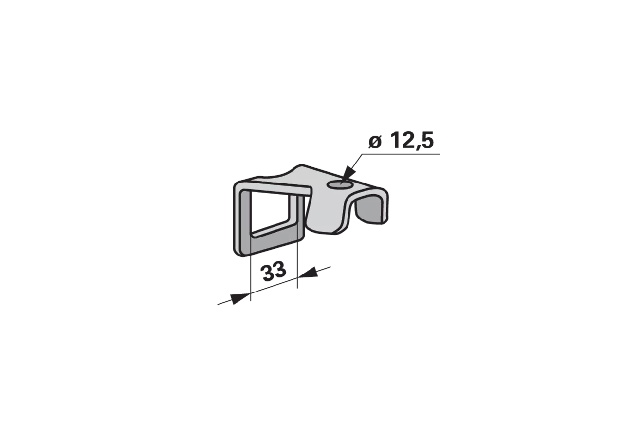 Zinkenhalter Rahmen 40 x 10 mm, Zinke 32 x 12 mm GartenShop24