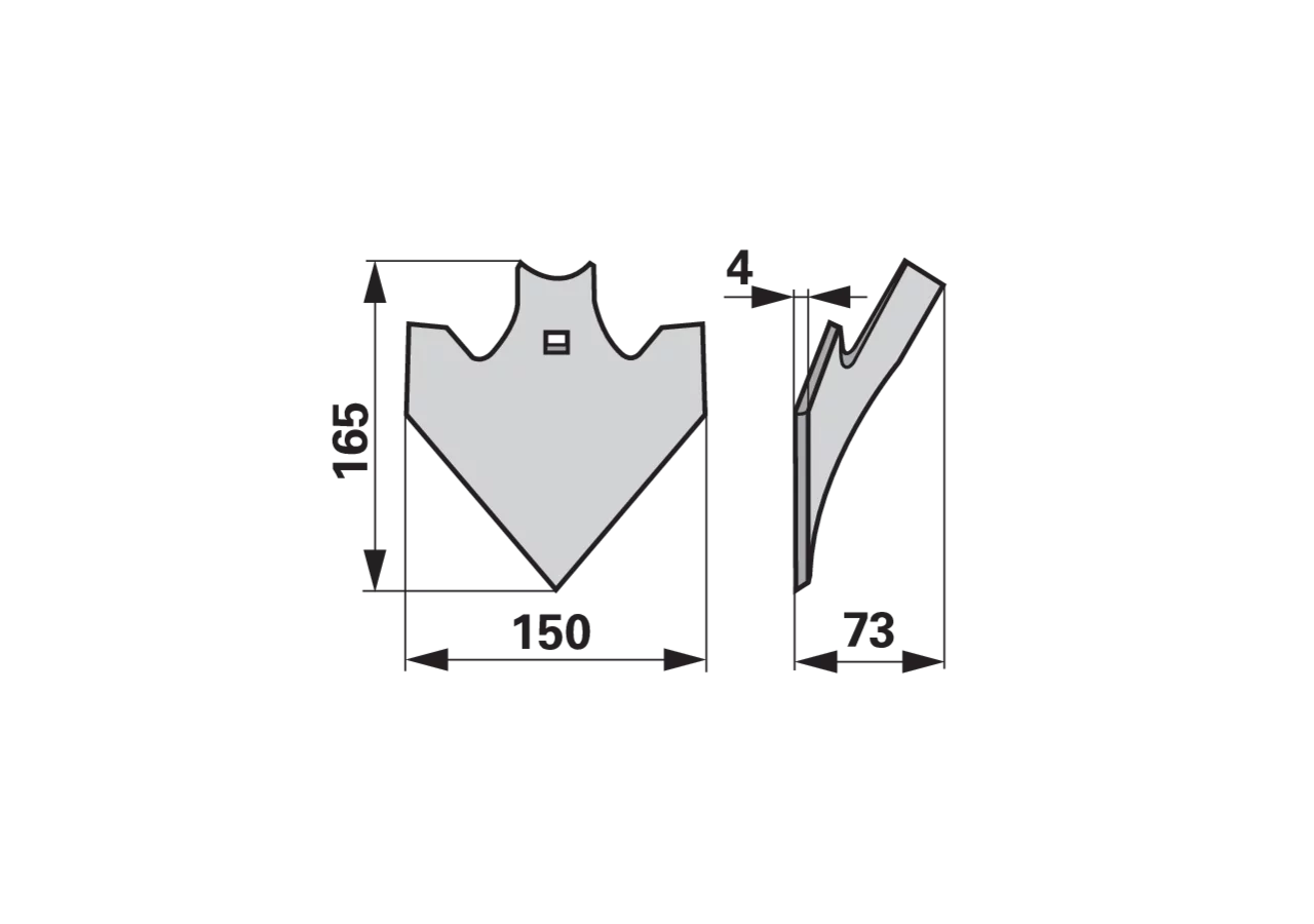 Hackschare 150 mm Höhe 73 mm GartenShop24 - Hochwertige Gartengeräte