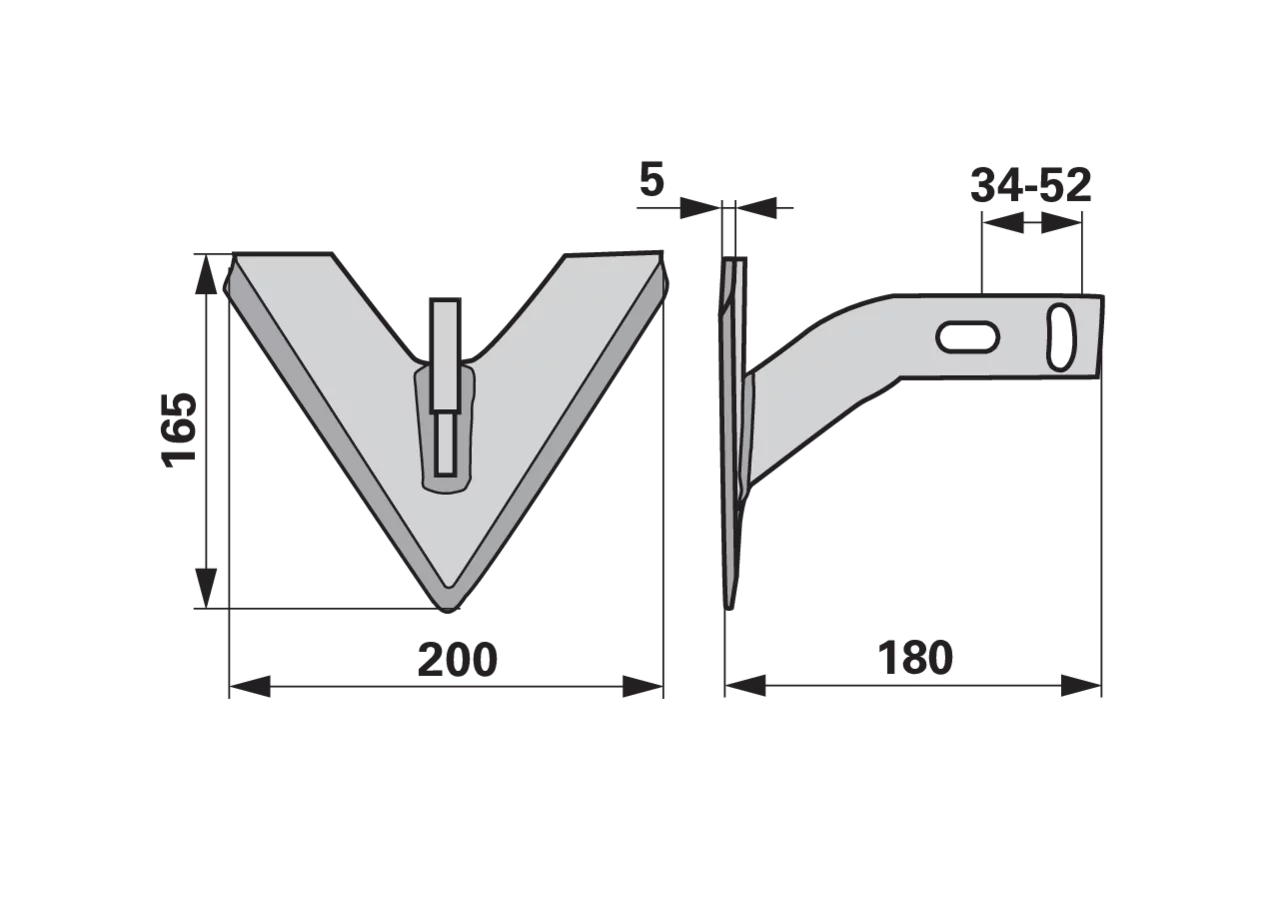 Hackschare 200 mm anstelle von Monosem 10100015 GartenShop24 - Hochwertige Gartengeräte