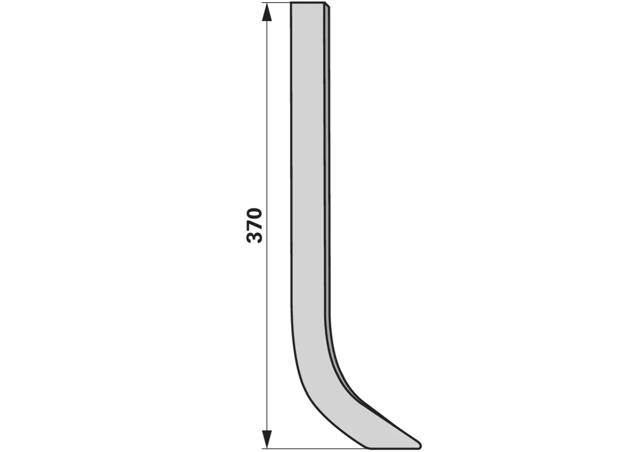 Hackscharstiel gerade, 370 mm, ungebohrt, Winkel 30 Grad GartenShop24