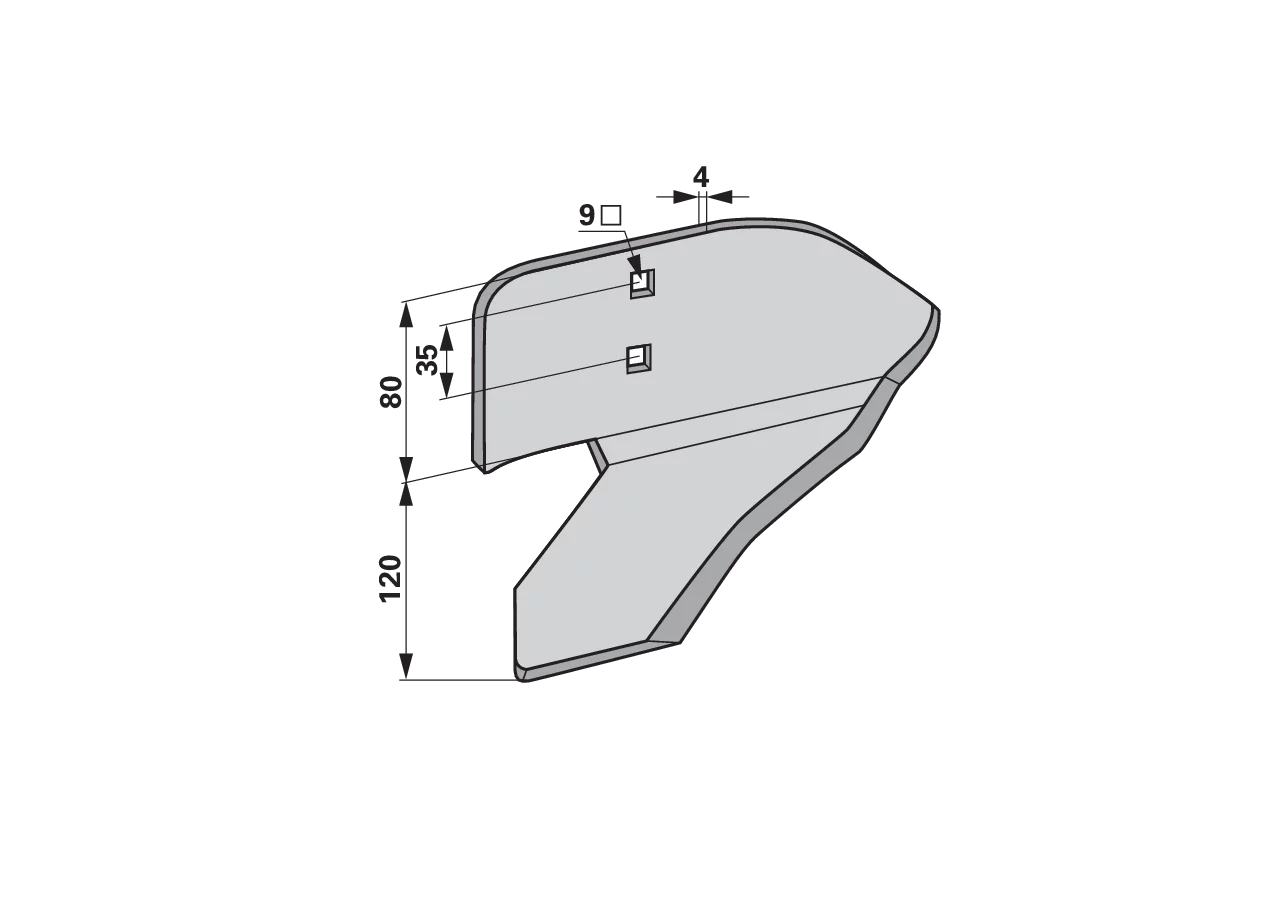 Winkelmesser Arbeitsbreite 120 mm links, anstelle von Einböck 15-285-01 GartenShop24 - Hochwertige Gartengeräte