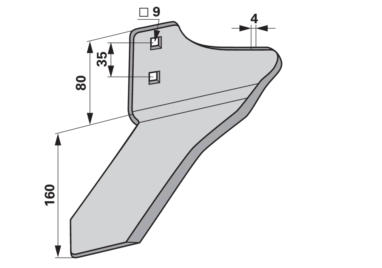 Winkelmesser Arbeitsbreite 160 mm rechts – Ersatz für Einböck 15-290-01 GartenShop24 - Hochwertige Gartengeräte