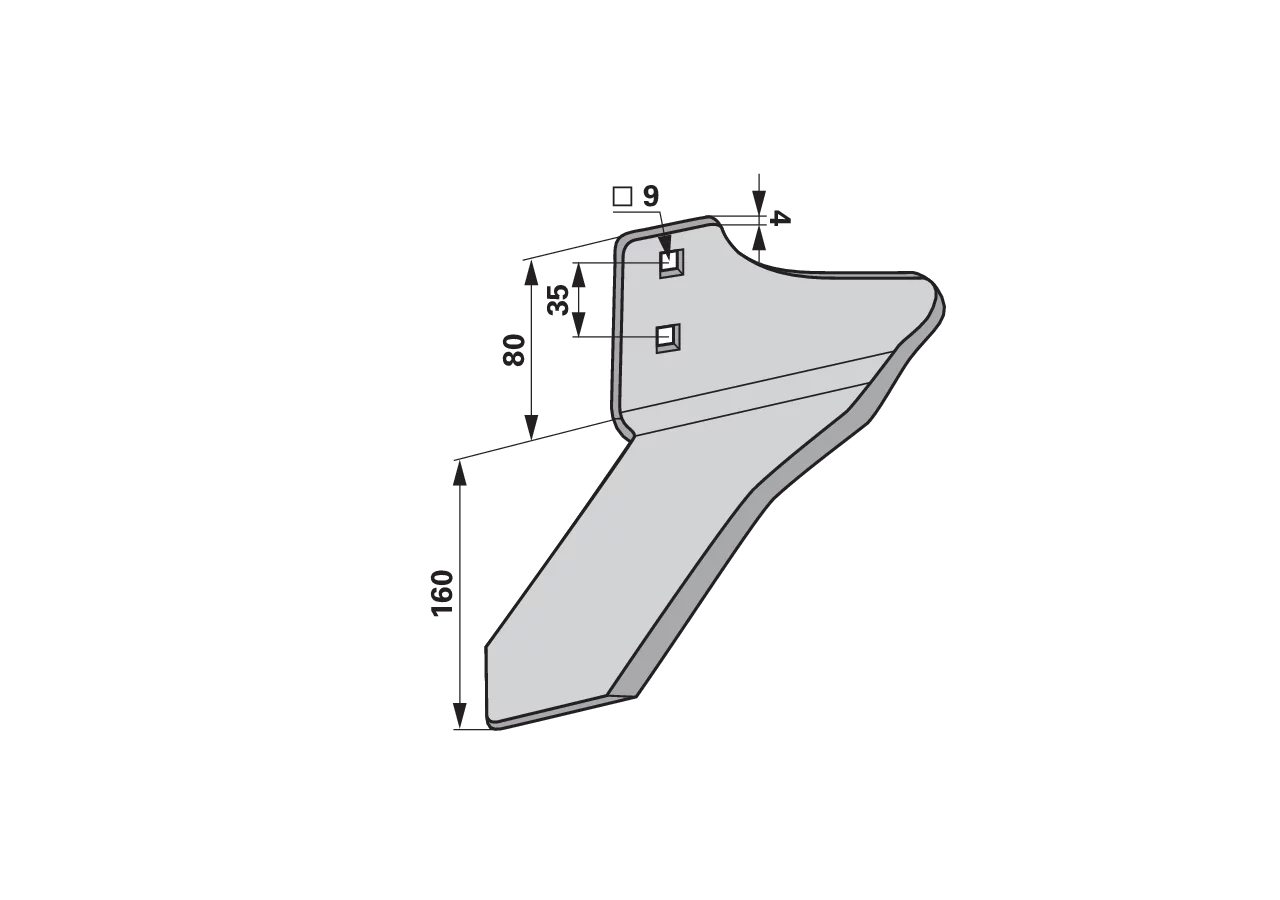 Winkelmesser Arbeitsbreite 160 mm links – Ersatz für Einböck 15-289-01 GartenShop24 - Hochwertige Gartengeräte