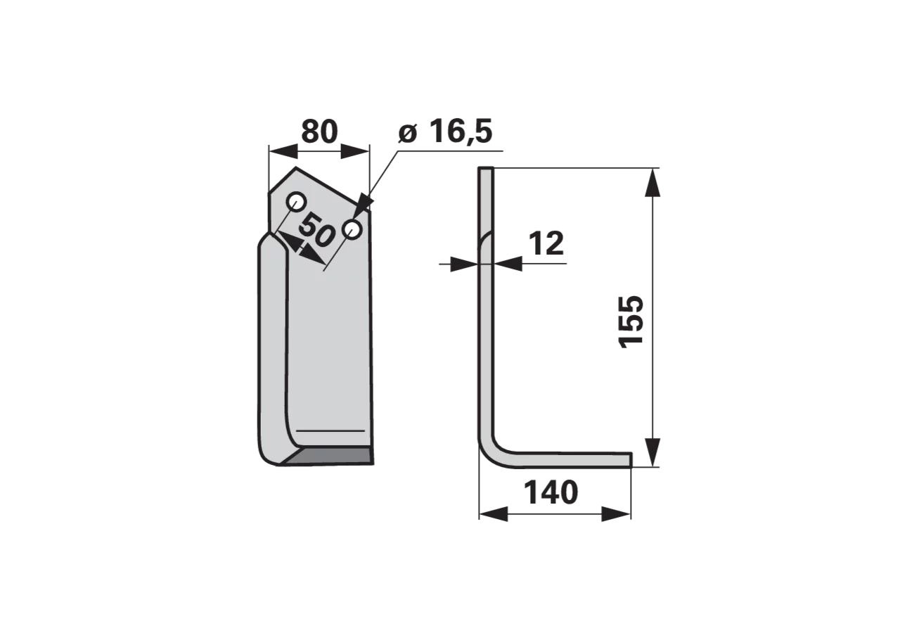 Winkelmesser rechts 80 x 12 anstelle von Howard 9863 GartenShop24 - Hochwertige Gartengeräte