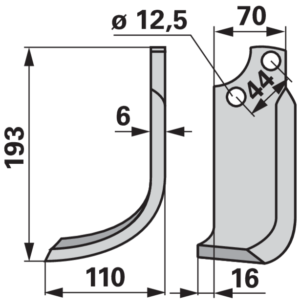 Bogenmesser links anstelle von Maschio 19100424 GartenShop24 - Hochwertige Gartengeräte