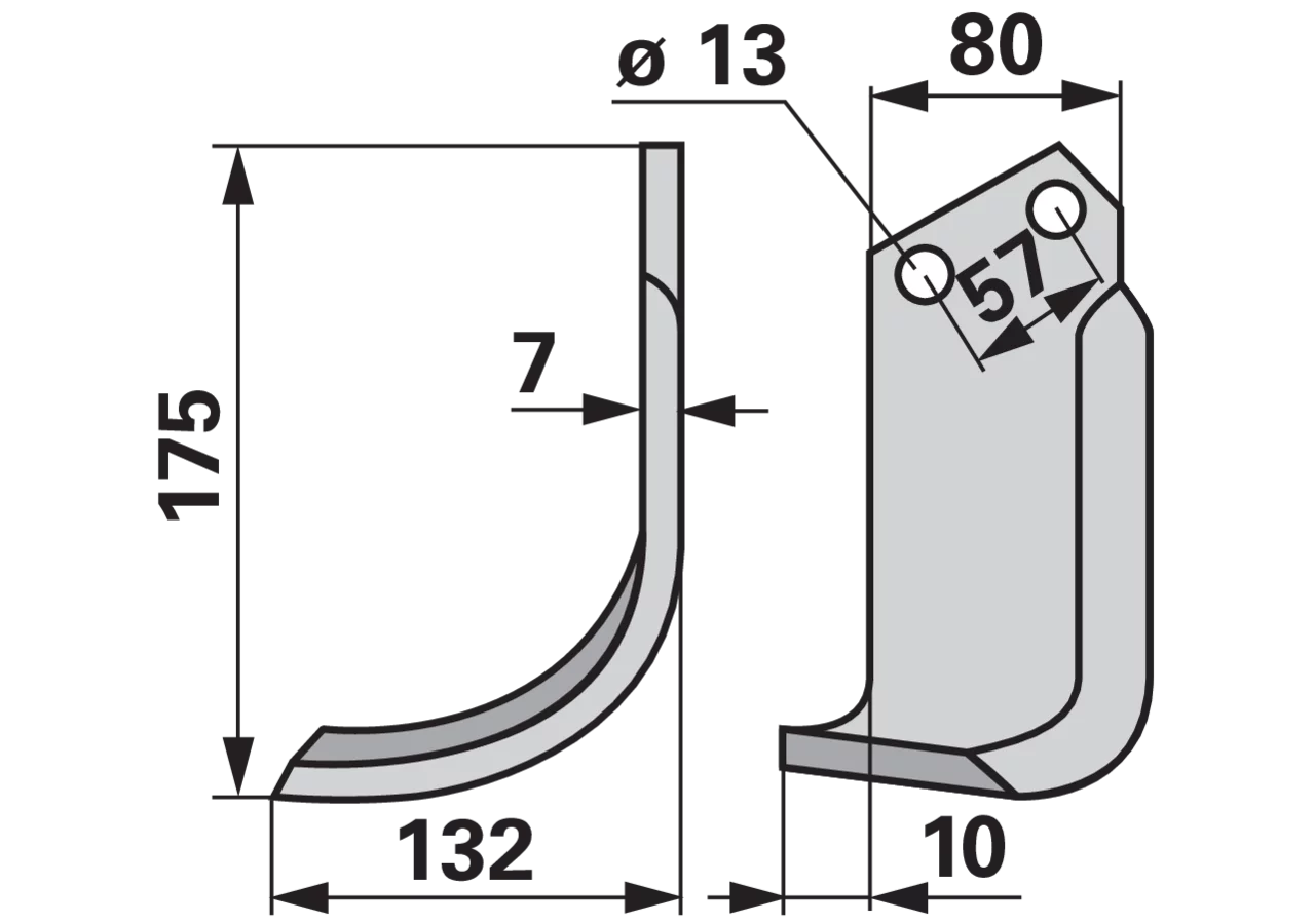 Bogenmesser links anstelle von Howard 994981 GartenShop24 - Hochwertige Gartengeräte