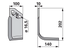 Winkelmesser rechts, 100 x 10 mm, Höhe 202 mm, Breite 140 mm, Lochabstand 76 mm GartenShop24 - Hochwertige Gartengeräte