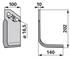 Winkelmesser rechts, 100 x 10 mm, Höhe 202 mm, Breite 140 mm, Lochabstand 76 mm GartenShop24 - Hochwertige Gartengeräte