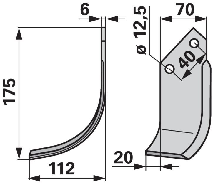 Bogenmesser links anstelle von Goldoni 17012 GartenShop24 - Hochwertige Gartengeräte