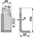 Winkelmesser rechts 60 x 6, Höhe 155 mm, Breite 60 mm, Lochabstand 40 mm GartenShop24 - Hochwertige Gartengeräte