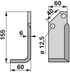 Winkelmesser links Detailansicht – Lochdurchmesser 12,5 mm, Materialstärke 6 mm