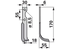 Bogenmesser rechts 30x6 mm 170 mm als Ersatzmesser für Bodenfräsen, Rechtsausführung