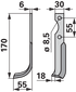 Bogenmesser links, 30 x 6 mm, Länge 170 mm, Breite 55 mm, Lochabstand 55 mm GartenShop24 - Hochwertige Gartengeräte