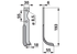 Bogenmesser rechts 193 mm 30x6 mm Bodenfräse – Ersatzmesser in Rechtsausführung