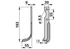 Bogenmesser links, 30 x 6 mm, Länge 193 mm, Breite 55 mm, Lochabstand 55 mm GartenShop24 - Hochwertige Gartengeräte