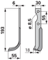 Bogenmesser links, 30 x 6 mm, Länge 193 mm, Breite 55 mm, Lochabstand 55 mm GartenShop24 - Hochwertige Gartengeräte