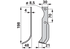 Bogenmesser links Agria 616113 – Ersatzmesser für Agria-Bodenfräsen, 198×48 mm
