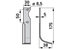 Bogenmesser rechts 30x5 mm Lochabstand 50 mm – Ersatzmesser für Bodenfräsen, Höhe 175 mm