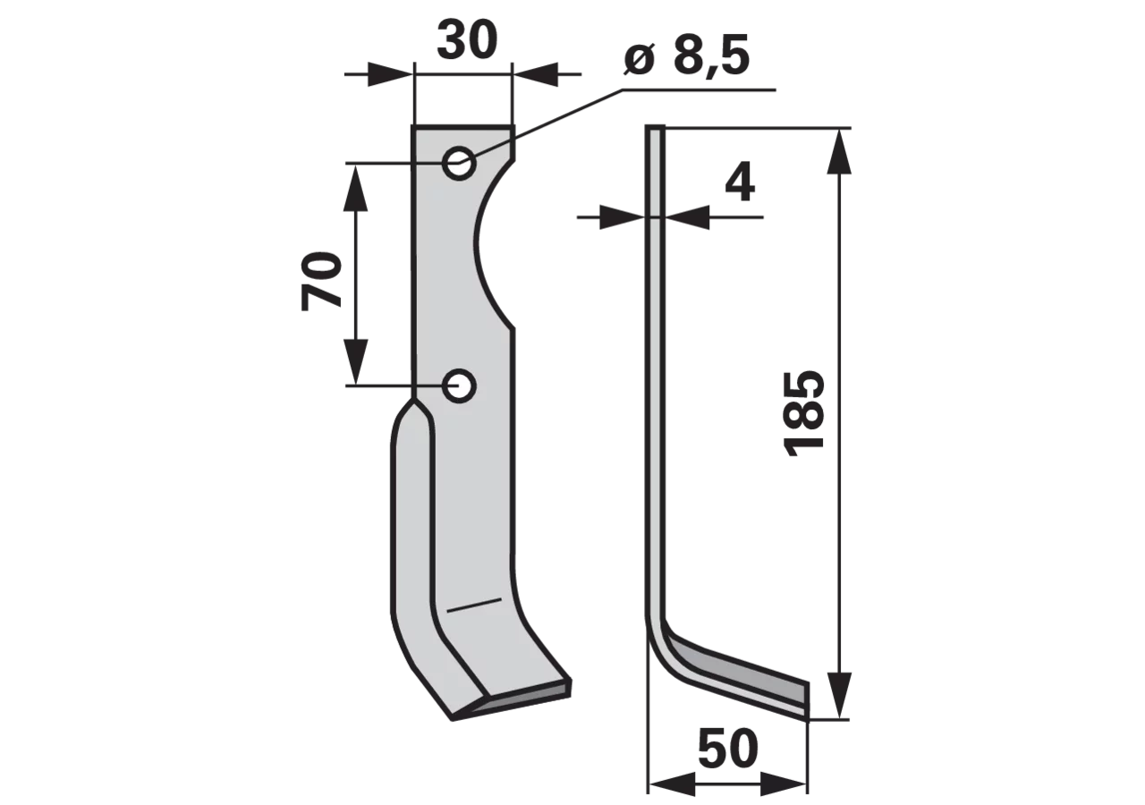 Winkelmesser rechts anstelle von Agria 125025498 GartenShop24 - Hochwertige Gartengeräte