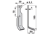 Winkelmesser rechts Agria 125025498 – rechtsseitiges Fräsmesser, 185 mm, Stärke 4 mm