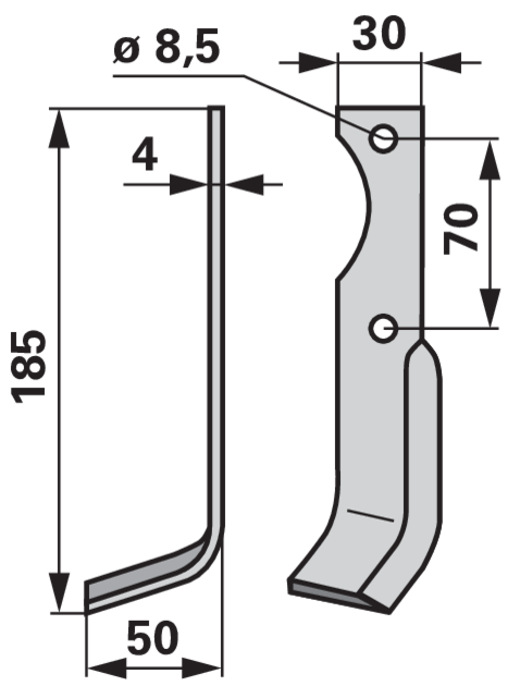 Winkelmesser links anstelle von Agria 125025497 GartenShop24 - Hochwertige Gartengeräte