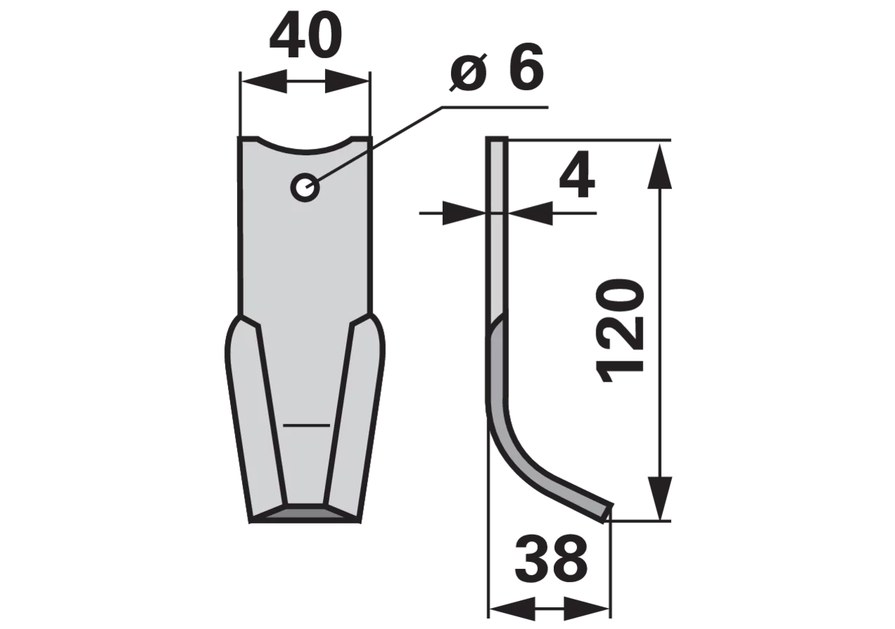 Bogenmesser anstelle von Agria 06622 GartenShop24 - Hochwertige Gartengeräte
