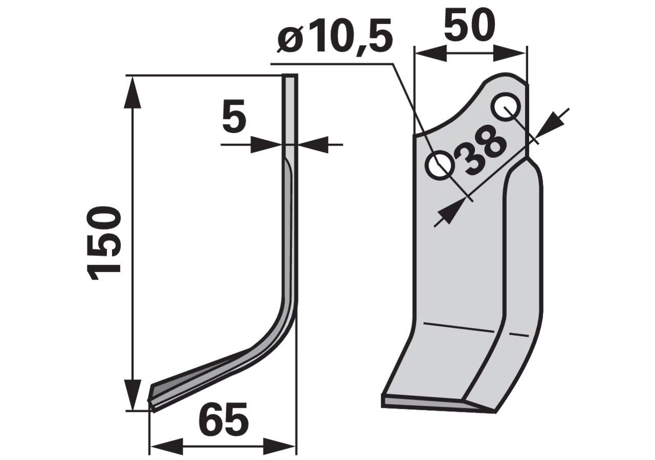 Bogenmesser links anstelle von Agria 176712869 GartenShop24 - Hochwertige Gartengeräte