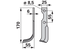 Bogenmesser links BCS B580.43432.5 – Ersatzteil für Bodenfräsen, Höhe 170 mm