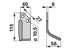Bogenmesser rechts anstelle von BCS B580.48426.2 GartenShop24 - Hochwertige Gartengeräte