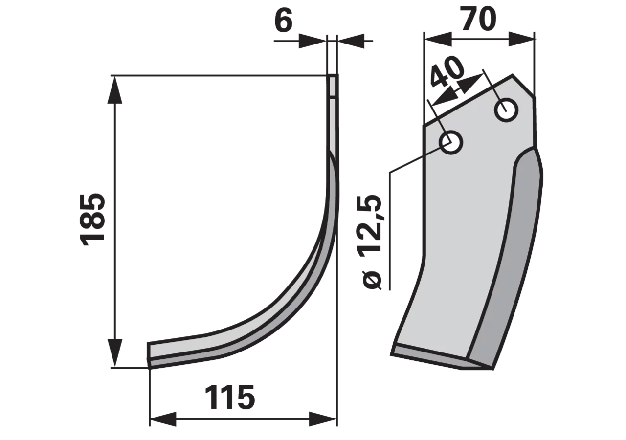 Bogenmesser links anstelle von Breviglieri 10278 GartenShop24 - Hochwertige Gartengeräte