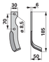 Winkelmesser rechts Breviglieri 11076 – Detailansicht Lochabstand 70 mm, Stärke 6 mm
