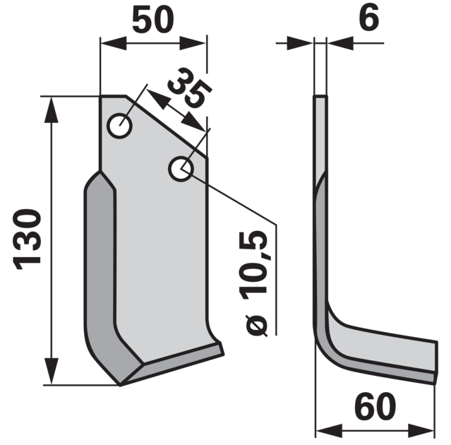 Winkelmesser rechts anstelle von Breviglieri 83000444 GartenShop24 - Hochwertige Gartengeräte